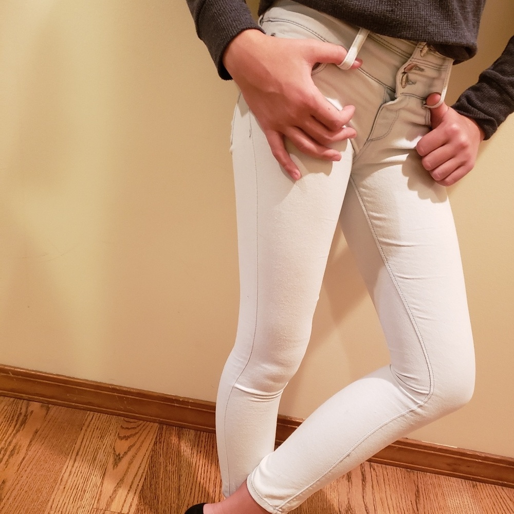 Light blue skinny jeans